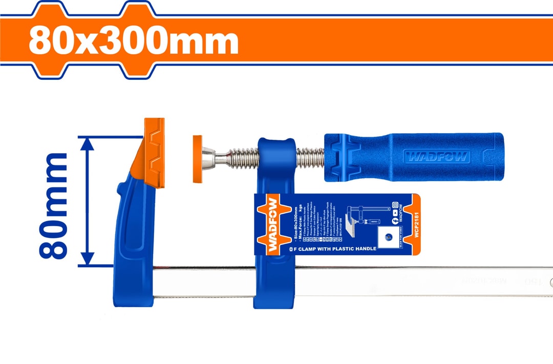 Kẹp chữ F 80x200mm-Wadfow WCP2181