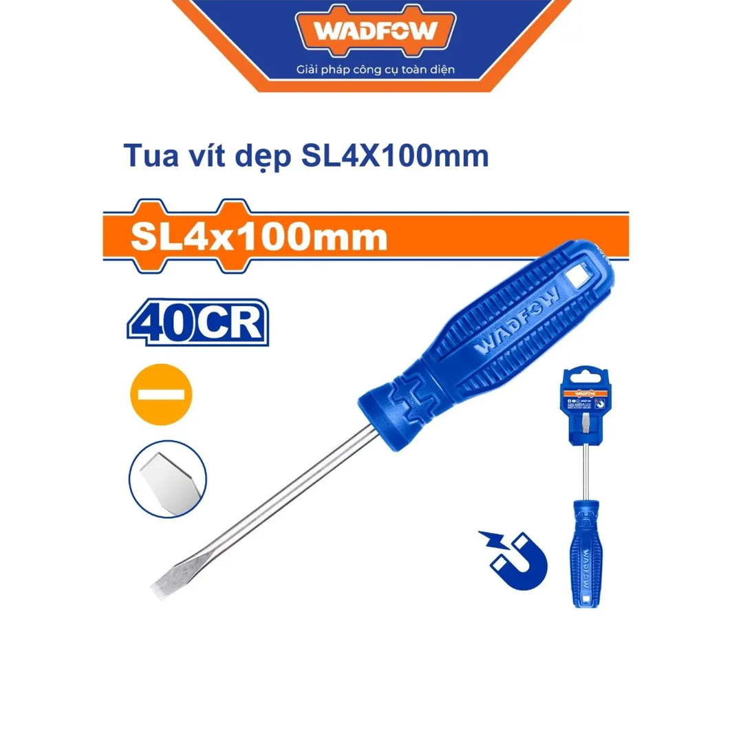 Tua vít dẹp SL4X100mm-Wadfow WSD3244