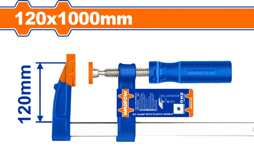 Kẹp chữ F 120x1000mm-Wadfow WCP2125