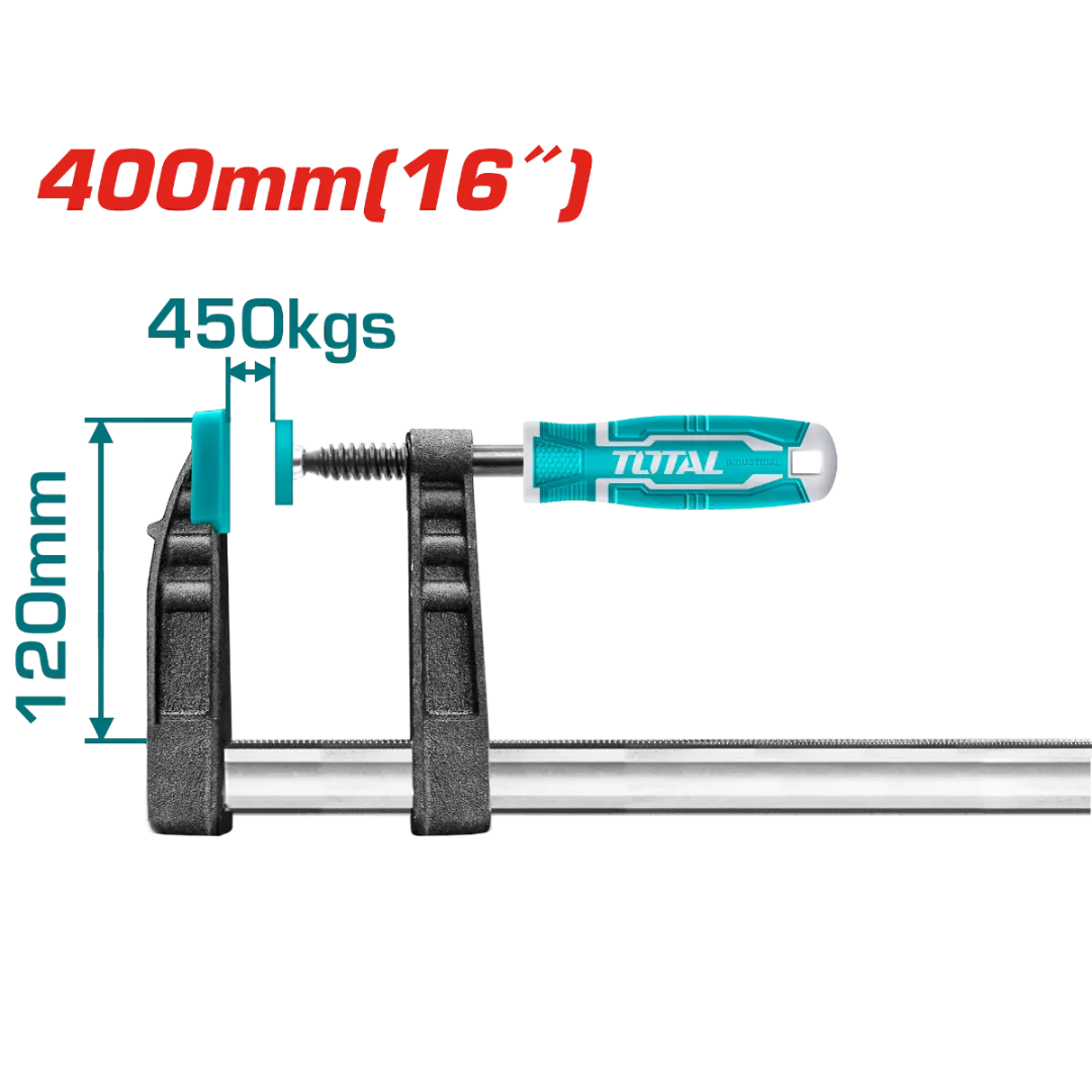 Kẹp gỗ chữ F (120x400) -TOTAL-THT1321202