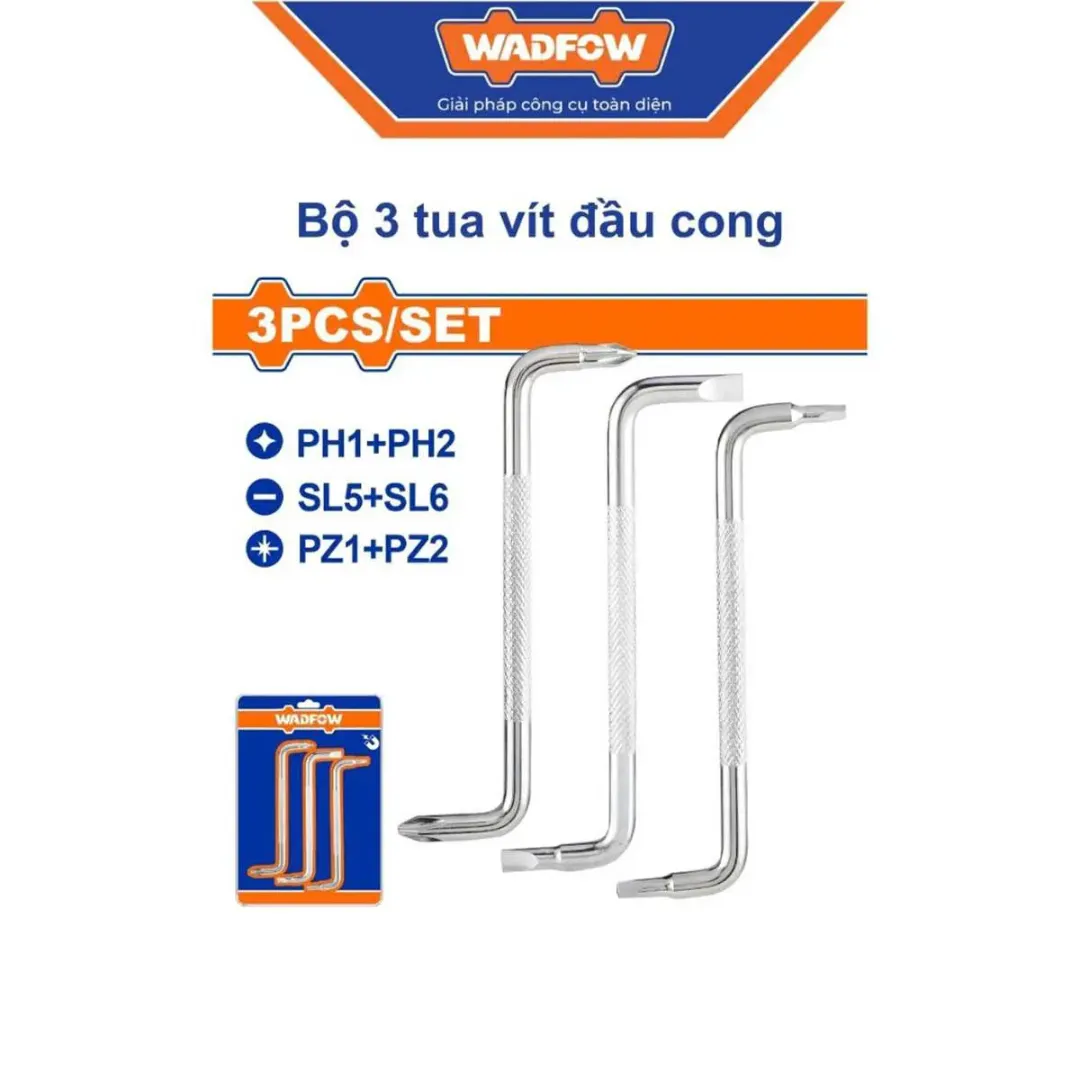 Bộ 3 tua vít đầu cong-Wadfow WSS8603