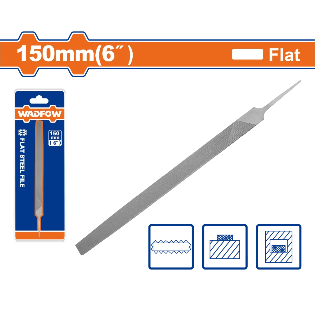 Giũa thép dẹp 150mm(6")-Wadfow WFE1616