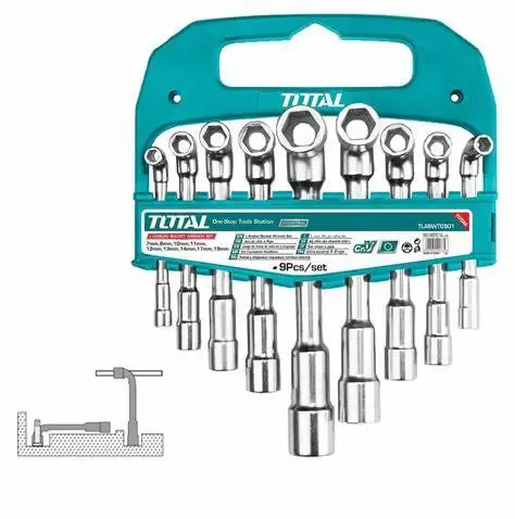 Bộ 9 chìa vặn góc L -TOTAL-TLASWT0901