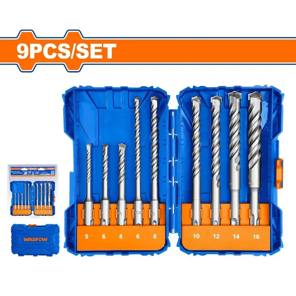 Bộ 9 mũi khoan bê tông SDS Plus WADFOW WHD6509
