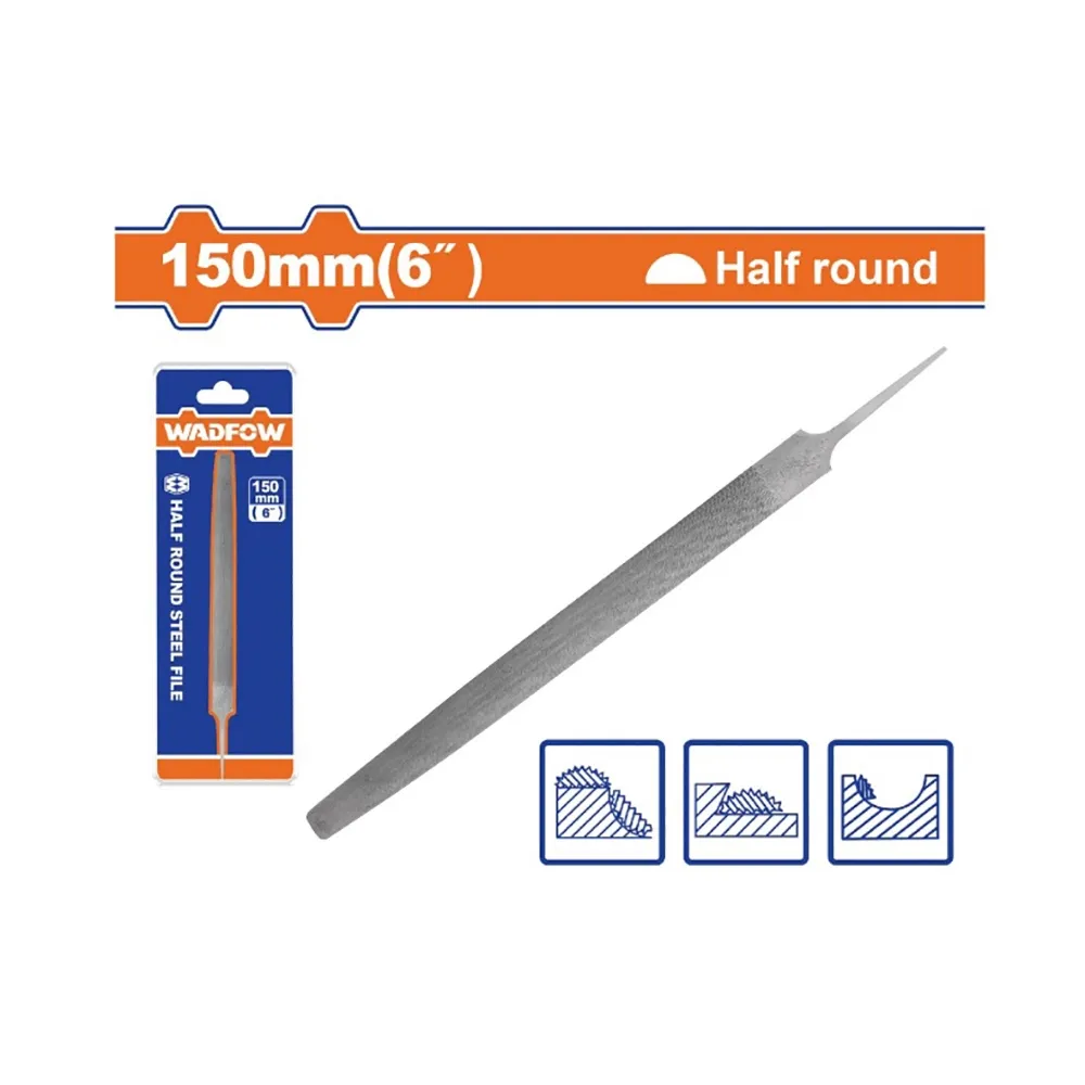 Giũa thép bán nguyệt 150mm(6")-Wadfow WFE1626