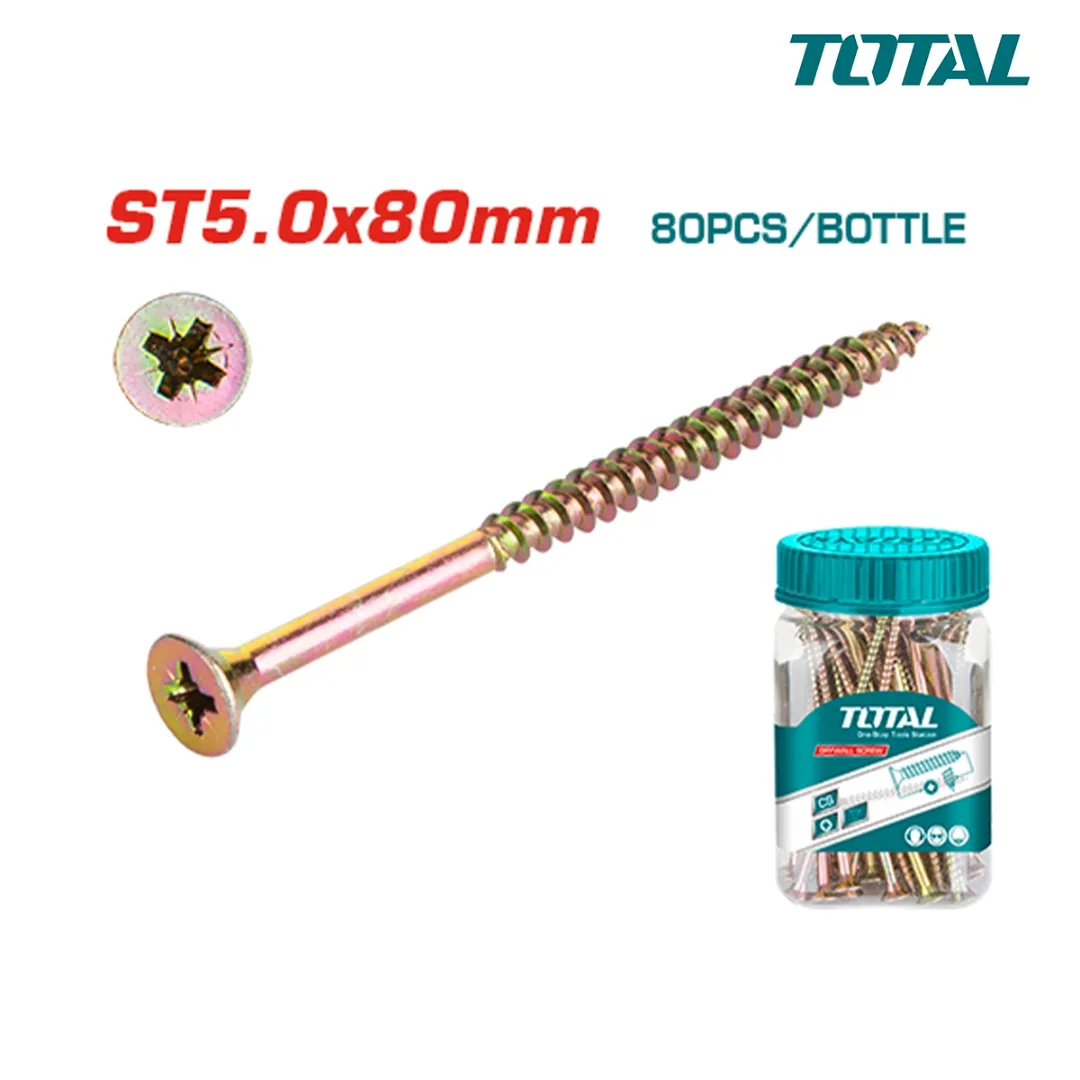 Bộ 80 vít bắt gỗ ST5.0x80mm -TOTAL-WJBS5008011