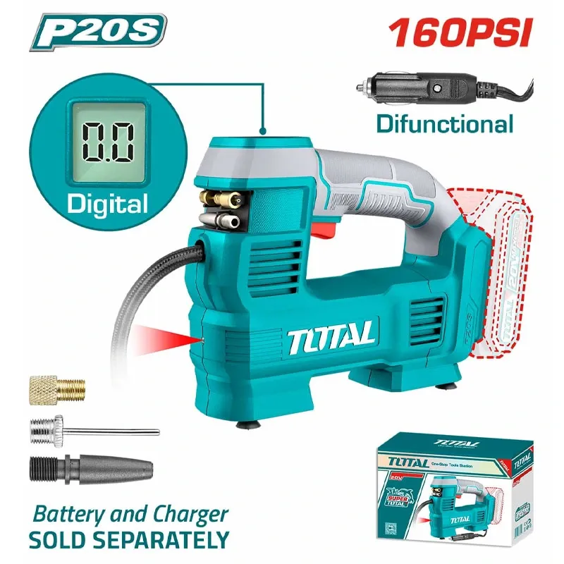 Máy nén khí tự động dùng pin 20V (không kèm pin & sạc)-TOTAL-TACLI2012