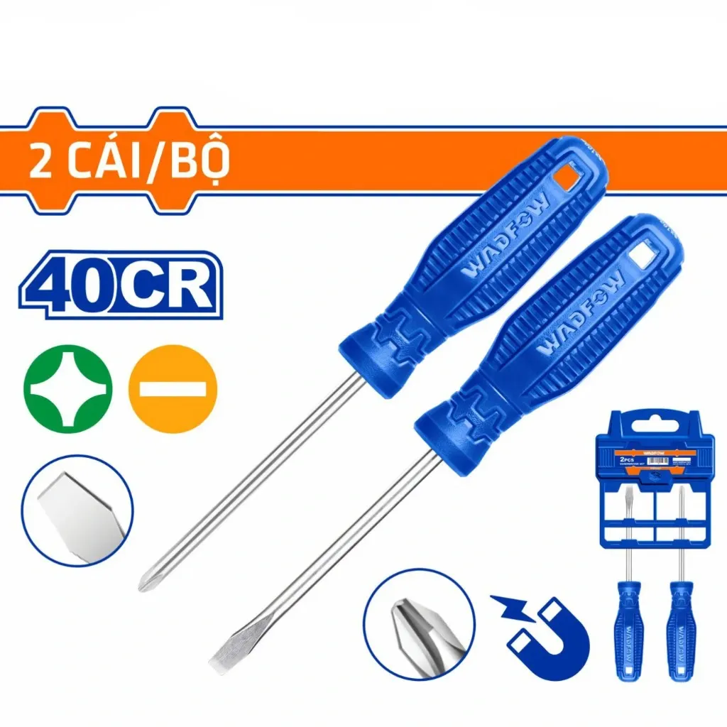 Bộ 2 tua vít dẹp & bake 100mm-Wadfow WSS2302