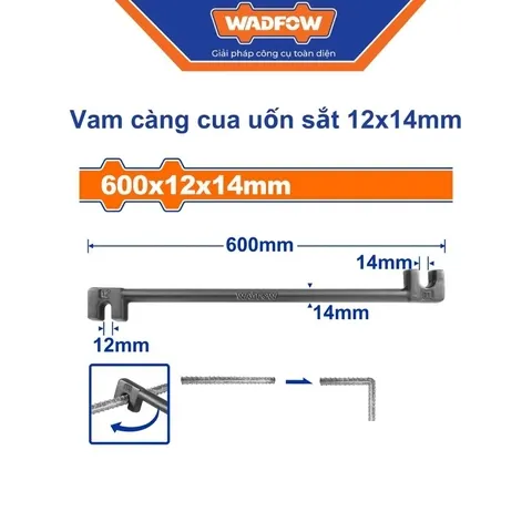 Vam càng cua uốn sắt 12x14mm-Wadfow WQB3360