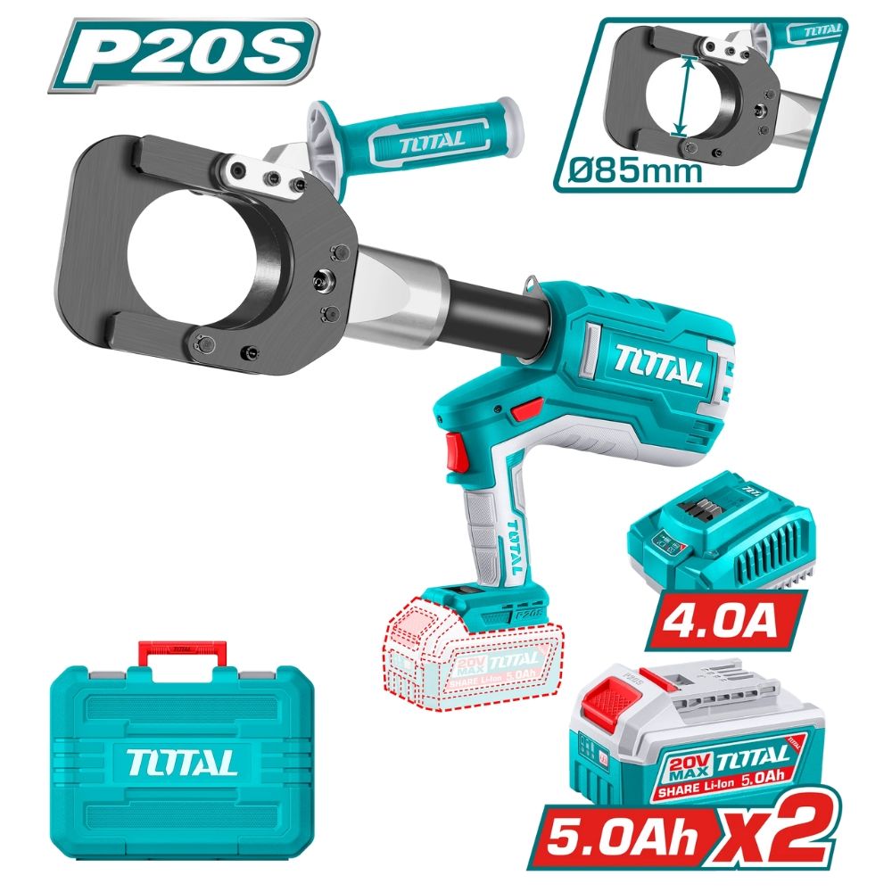 Máy cắt cáp thủy lực dùng pin Lithium-Ion 20V -TOTAL-TRCLI2005
