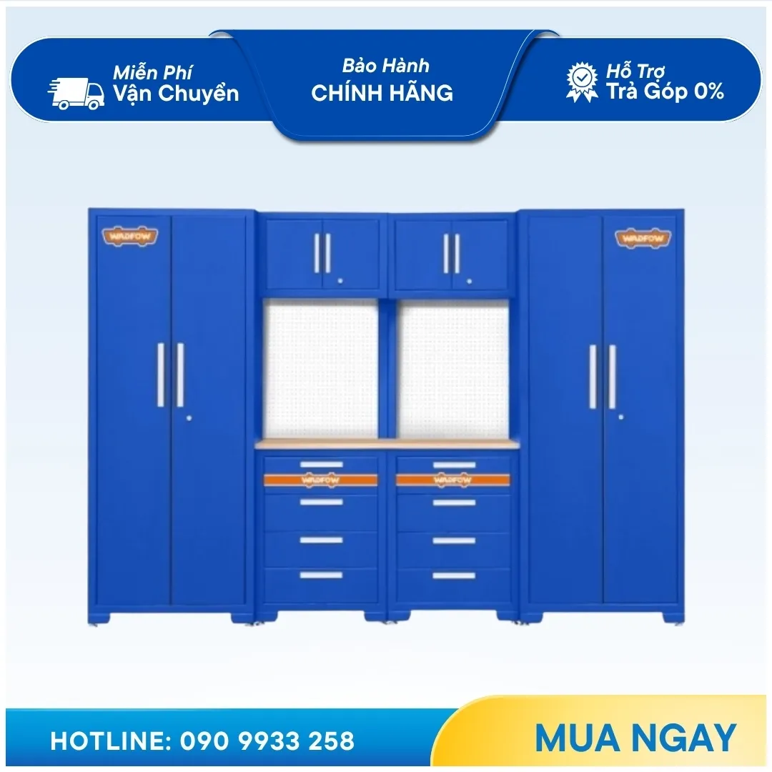 Bộ 6 Tủ lưu trữ đồ nghề trong gara 2700x472x1925mm-Wadfow WCS3A06