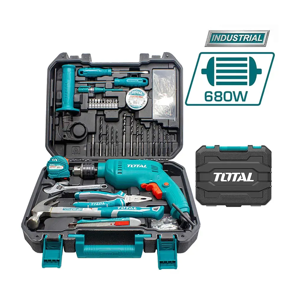 Bộ 115 món bao gồm máy khoan búa TG1061356E -TOTAL-THKTHP1152C