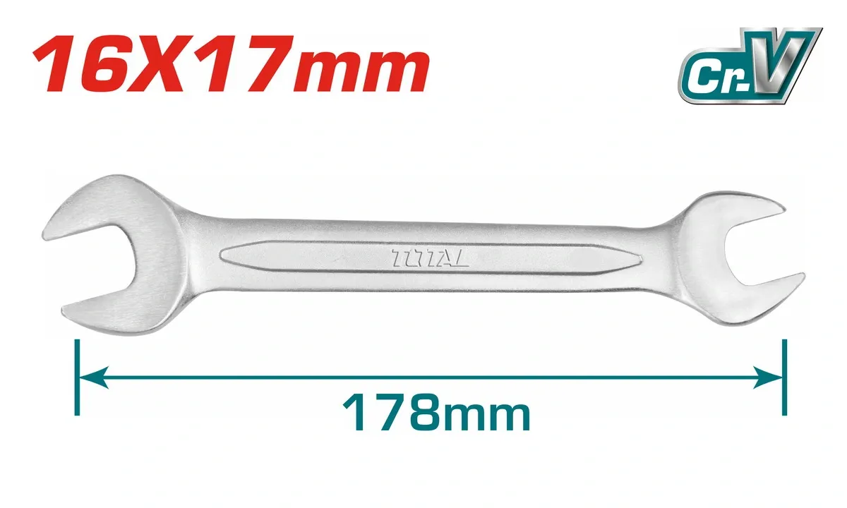 Cờ lê 2 miệng (16x17mm) -TOTAL-TDOES16171