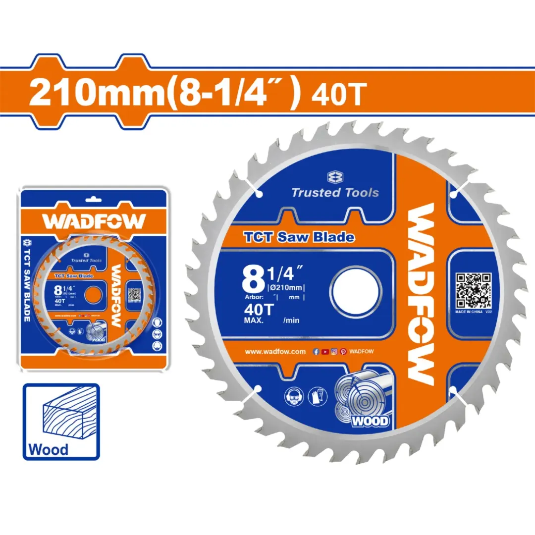 Lưỡi cưa gỗ TCT 210mm-40T WADFOW WTC2K00