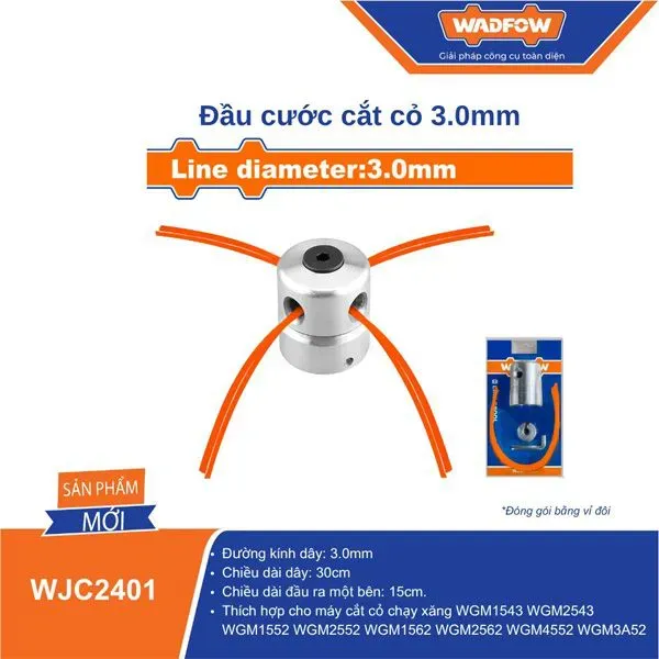 Đầu cước cắt cỏ 3.0mm Wadfow WJC2401