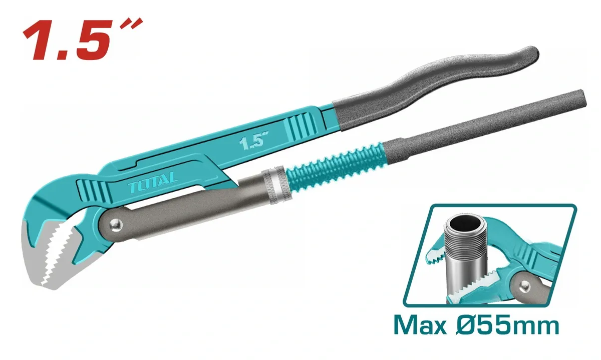 Mỏ lết 1.5" 45 độ theo CN nặng của Thụy Điển-TOTAL-THT172153