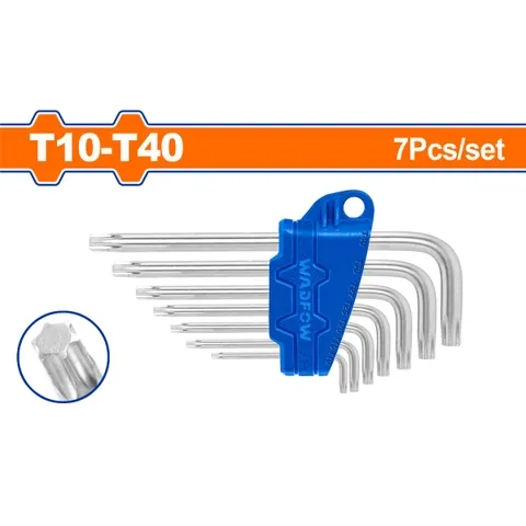 Bộ 7 chìa lục giác sao T10-T40-Wadfow WHK3671