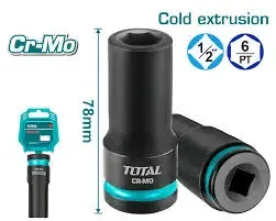Đầu tuýp tác động sâu 1/2" 24mm -TOTAL-THDIS12242L