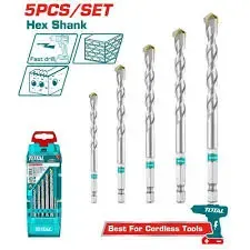 Bộ 5 mũi khoan bê tông -TOTAL-TACSD6055