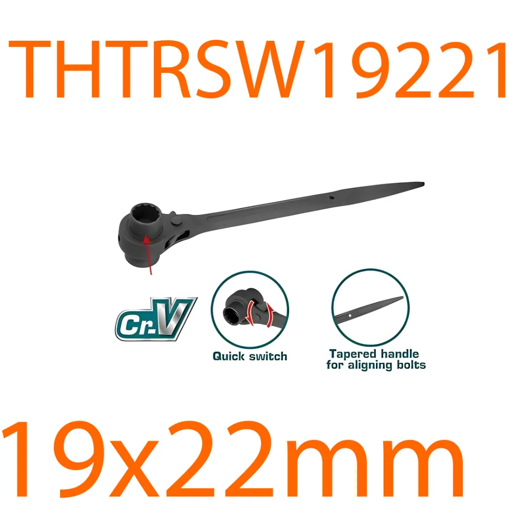 Cờ lê đuôi chuột tuýp đôi 19x22mm -TOTAL-THTRSW19221