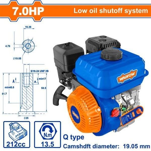 Động cơ nổ 7.0HP Wadfow WGNAA1706Q