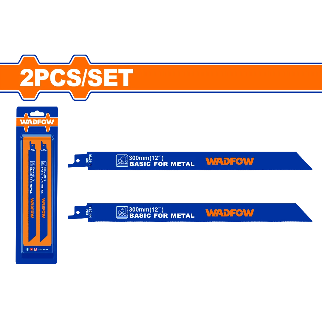 Bộ 2 lưỡi cưa kiếm (cưa kim loại) 300mm(12") Wadfow  WJT1225VF