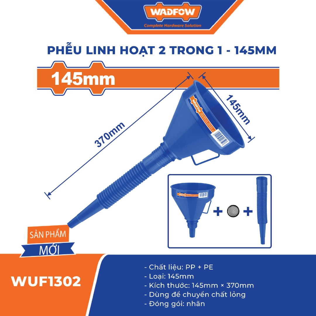 Phễu linh hoạt 2 trong 1 -145mm-Wadfow-WUF1302