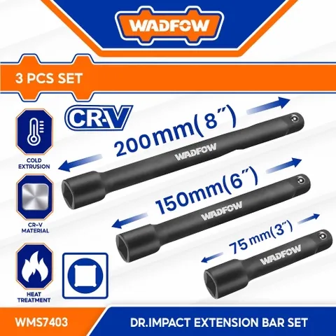 Bộ 3 đầu chuyển đầu tuýp dài -Wadfow WMS7403