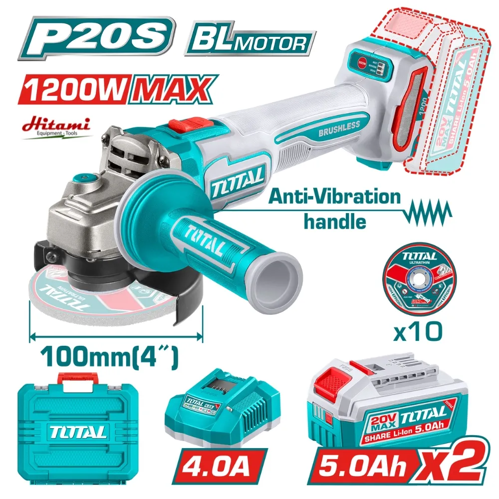 Máy mài góc không chổi than dùng pin 20V-TOTAL-TAGLI2120232