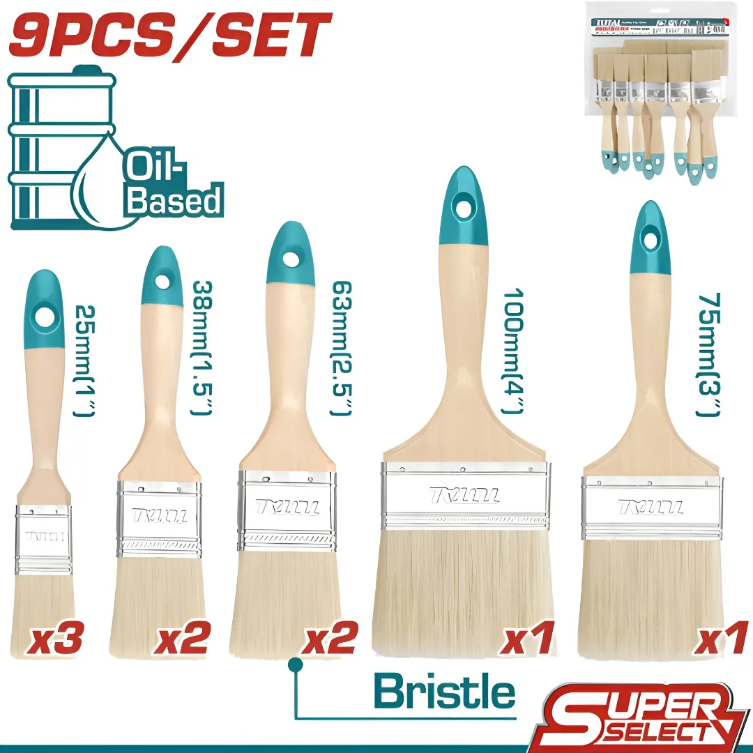 Bộ 9 cọ sơn -TOTAL-THT8414091
