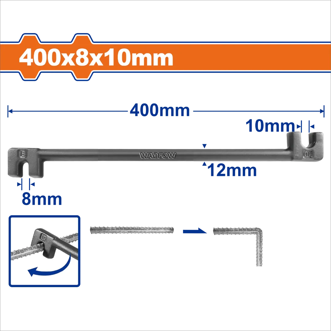 Vam càng cua uốn sắt 8x10mm-Wadfow WQB3340
