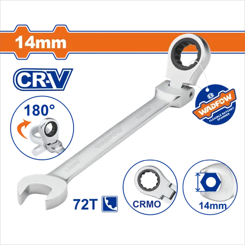 Cờ lê vòng miệng tự động lắc léo 14mm-Wadfow WSA6114