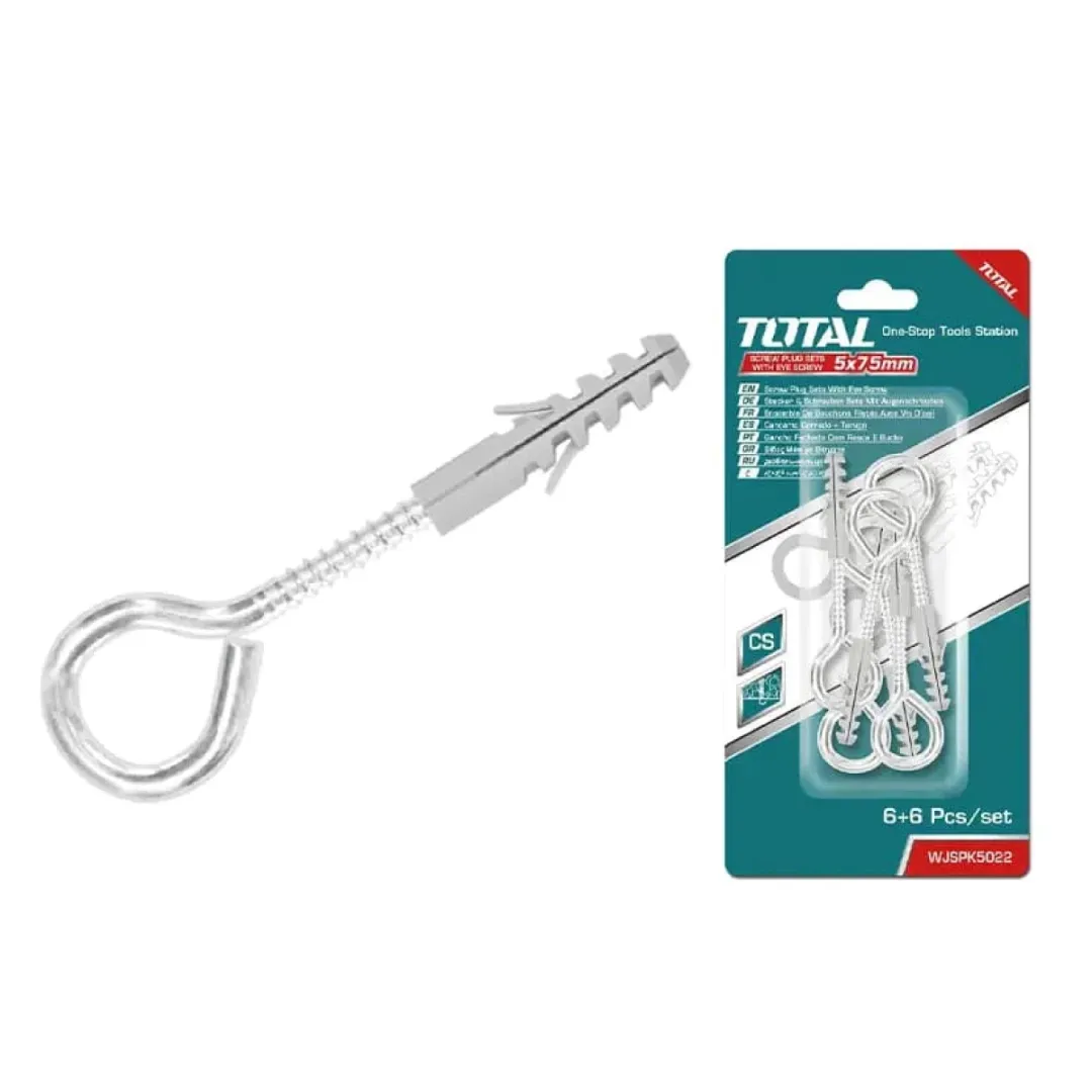 Bộ 6 tắc kê vít mắt -TOTAL-WJSPK5022