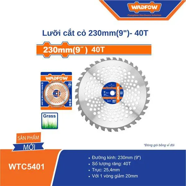 Lưỡi cắt cỏ 230mm(9")- 40T WADFOW WTC5401