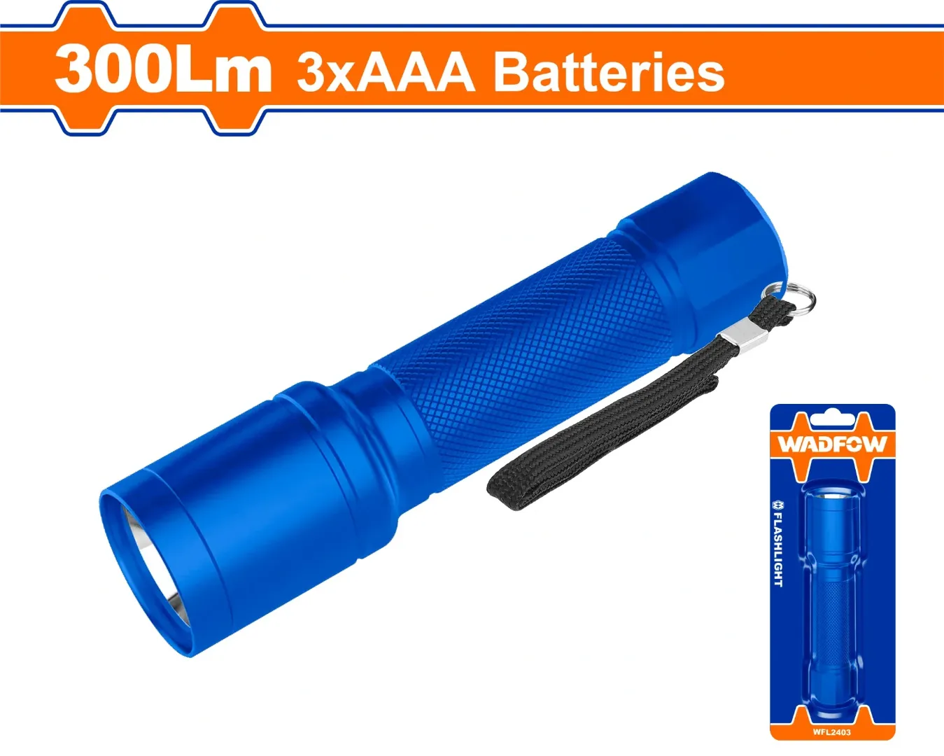 Đèn pin 300Lm Wadfow  WFL2403