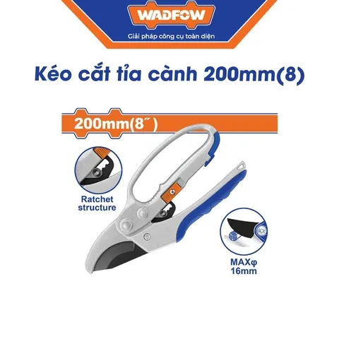 Kéo cắt tỉa cành tay cầm nhôm 200mm(8") -Wadfow WPA1E03