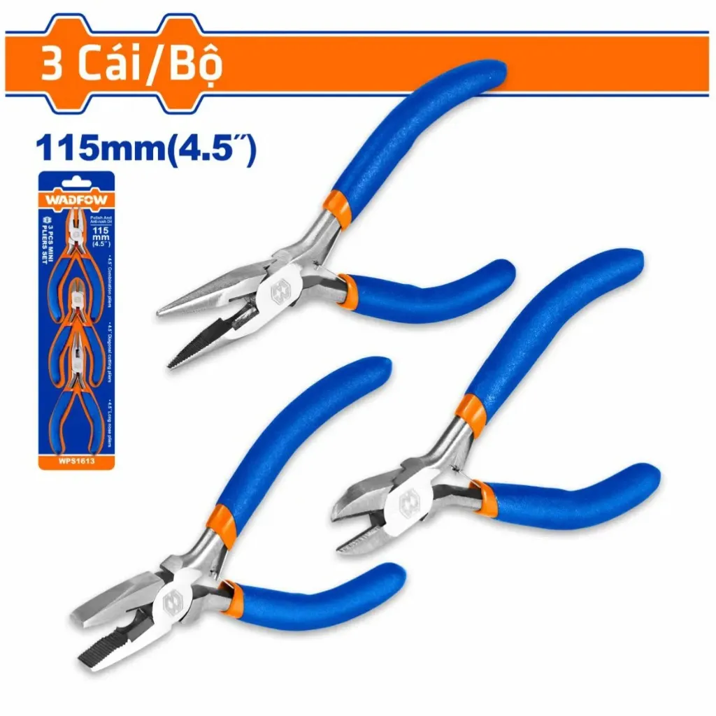 Bộ 3 kìm mini 4.5"-Wadfow WPS1613