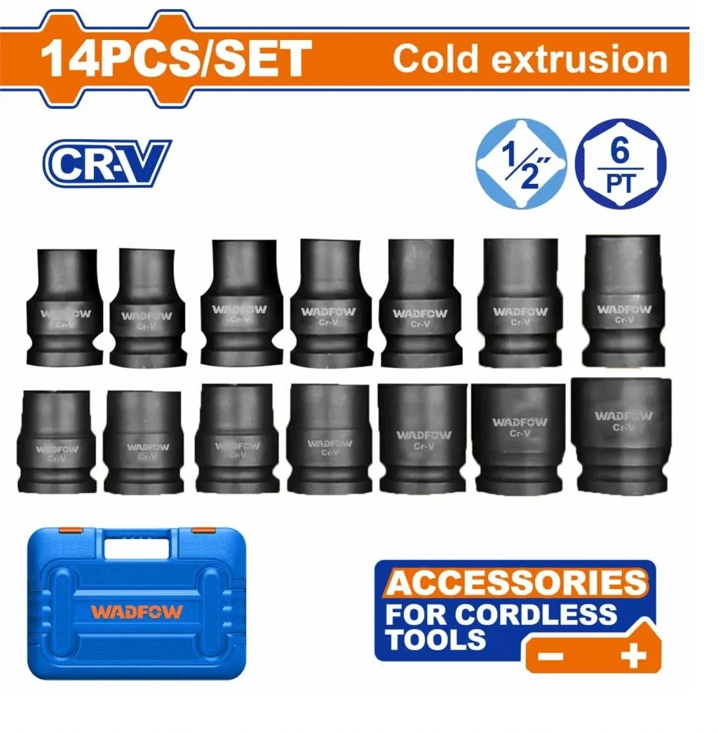 Bộ 14 đầu tuýp đóng 1/2"1/2" Wadfow  WMS4D01
