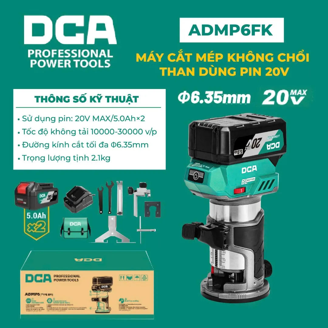 Máy cắt mép không chổi than dùng pin 20V-DCA-ADMP6FK
