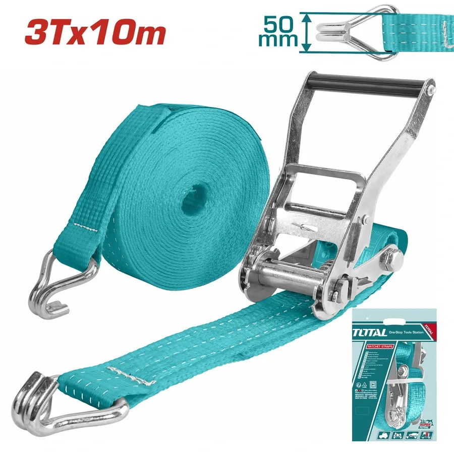 Dây đai xanh  3Tx10m 
móc J -TOTAL-THTRS3101