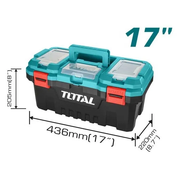 Hộp nhựa đựng công cụ 17" khóa nhựa -TOTAL-TPBX0171