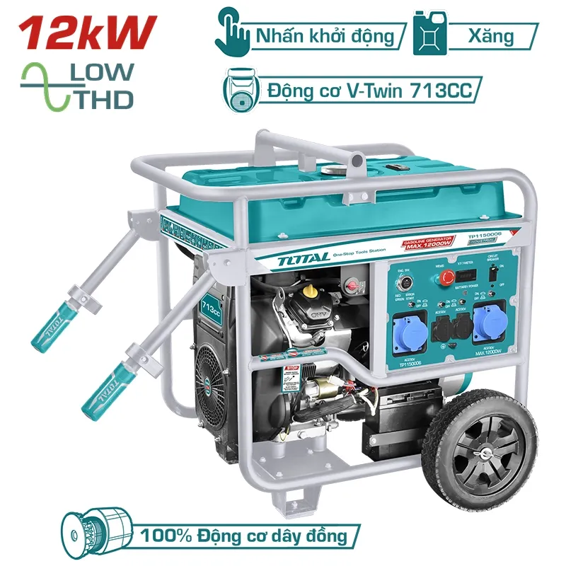 Tổ máy phát điện dùng xăng 12kW-TOTAL-TP1150006