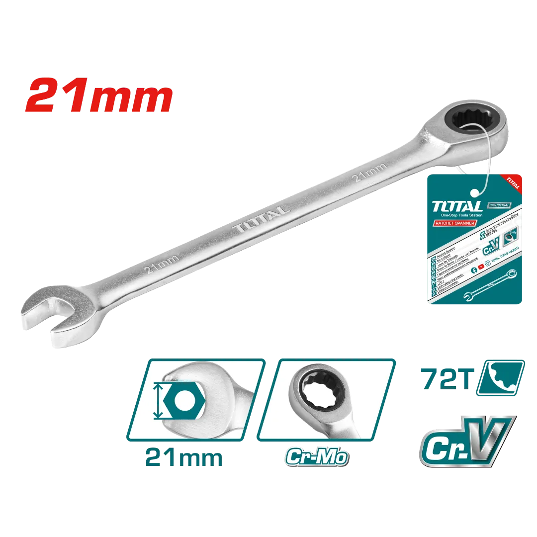Cờ lê miệng vòng 2 chiều 21mm -TOTAL-TCSPAR211