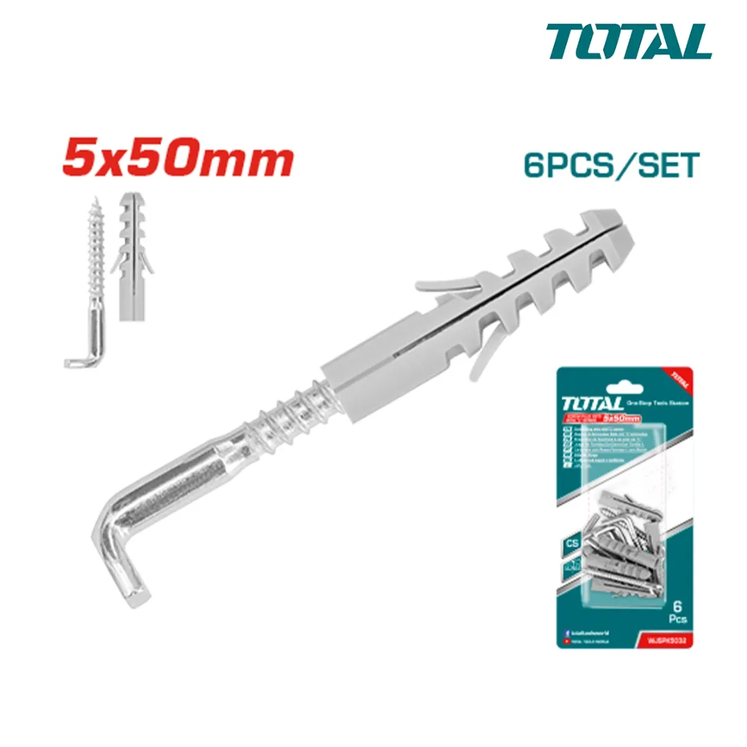Bộ 6 tắc kê vít L -TOTAL-WJSPK5032