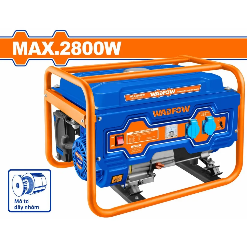 Tổ máy phát điện dùng xăng 2800W Wadfow WGEAA056