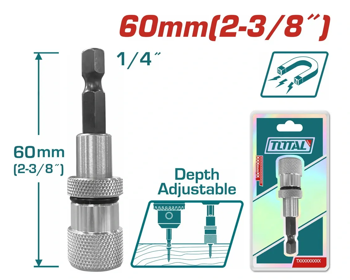 Mũi gắn vặn vít 60mm -TOTAL-TAC464601