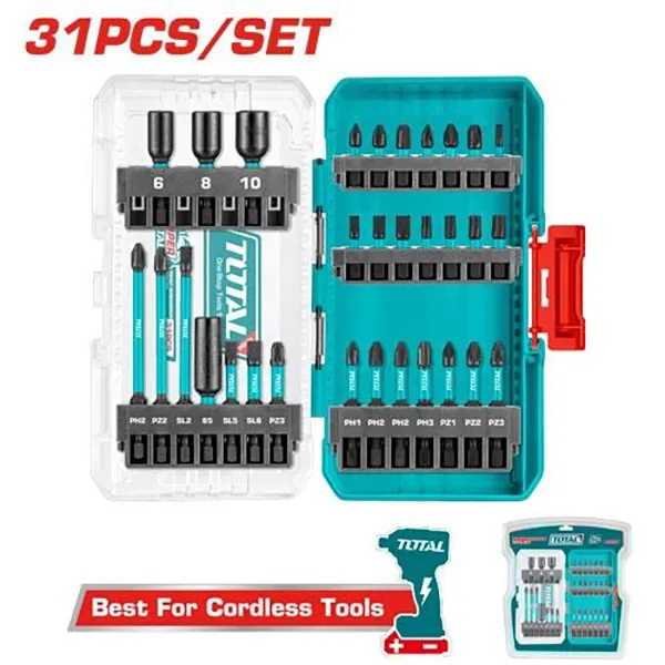 Bộ 33 đầu tuýp và mũi bắt vít đóng-TOTAL-TACSDL63306