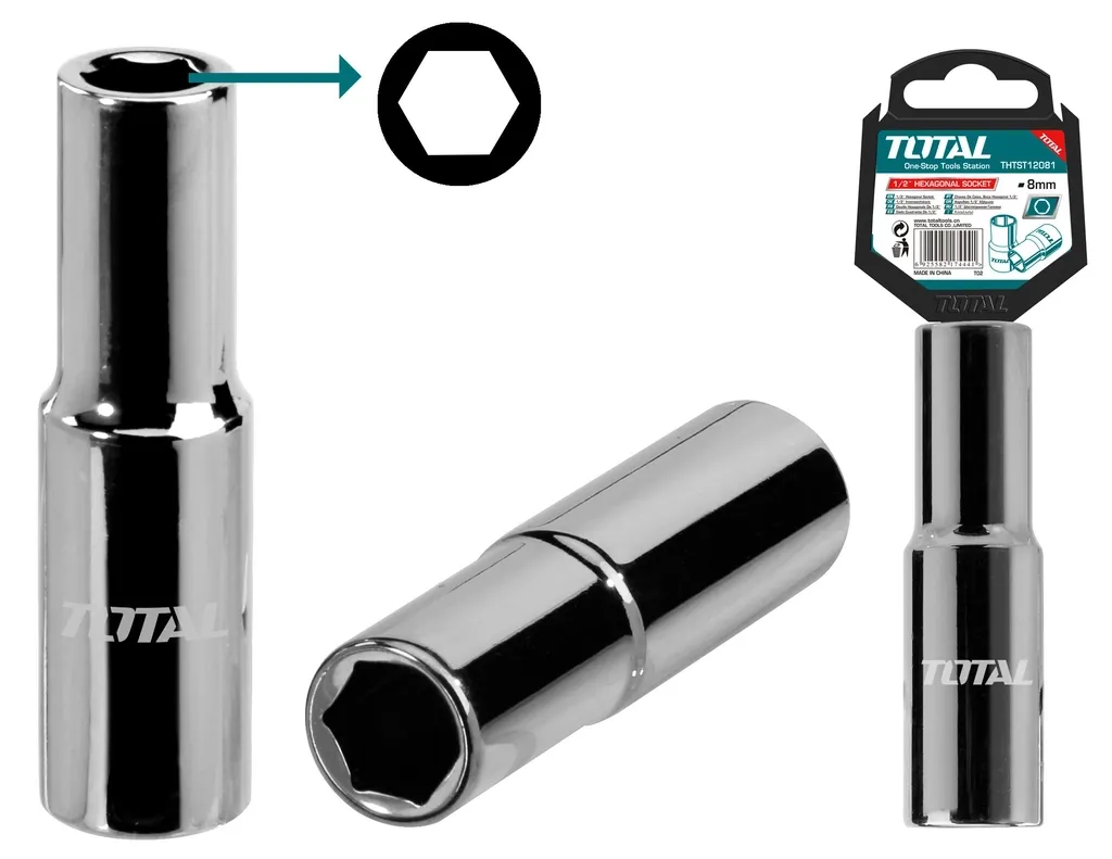 Đầu tuýp lục giác sâu 1/2" 18mm -TOTAL-THTST12183L