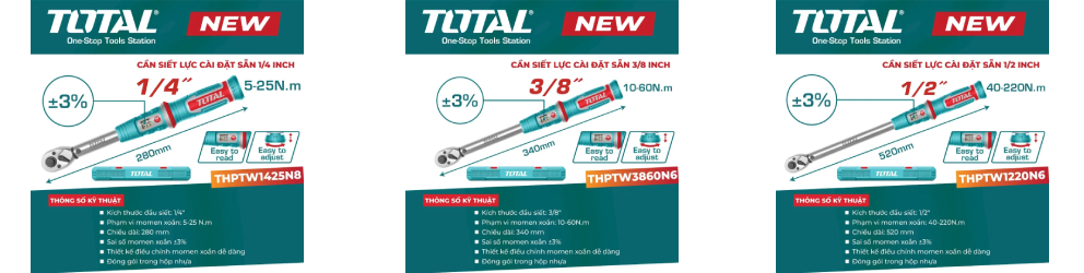 Cần siết lực Total,Wadfow