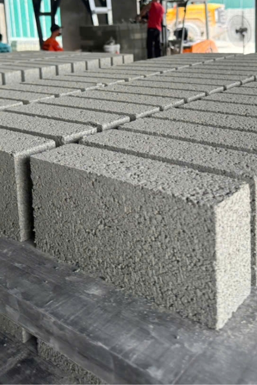 Sản xuất gạch xi măng cốt liệu